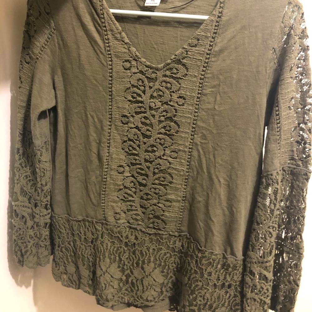 Olive Style & Co Lace Blouse